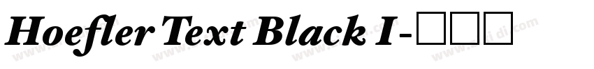 Hoefler Text Black I字体转换